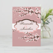 Invitation Fleurs de cerisier poussiéreuses de rose rose de (Debout devant)