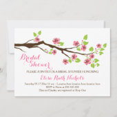Invitation Fleurs de cerisier rose mariage printemps douche n (Devant)