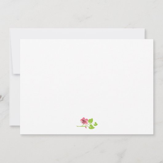 Invitation Fleurs de cerisier rose mariage printemps douche n (Dos)