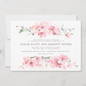 Invitation Fleurs de cerisier rose vif moderne Mariage floral (Devant)