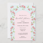 Invitation Fleurs de cerisier roses et bleues Baby Shower de (Devant)