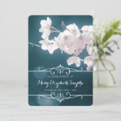 Invitation Fleurs de cerisier roses poussiéreuses de (Debout devant)