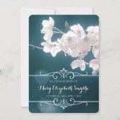 Invitation Fleurs de cerisier roses poussiéreuses de (Devant)