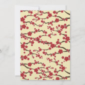 Invitation Fleurs de cerisier rouge Sakura Mariage asiatique (Dos)