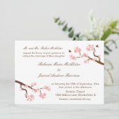 Invitation Fleurs de cerisier sur l'invitation blanc de (Debout devant)