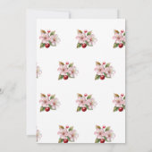 Invitation Fleurs de cerisiers | Baby shower rose fille (Dos)