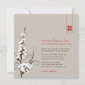 Invitation Fleurs de cerisiers blancs Sakura torse Mariage as (Devant)