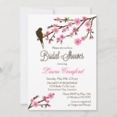 Invitation Fleurs de cerisiers et Fête des mariées d'oiseaux (Devant)