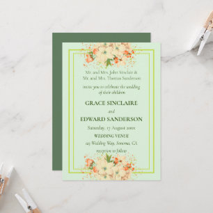 Invitation Fleurs de cerisiers roses, Mariage