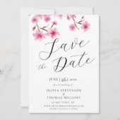 Invitation Fleurs de cerisiers roses Photo Wedding Enregistre (Devant)