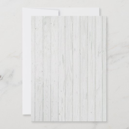 Invitation Fleurs de champagne blanc Élégant Mariage rustique (Dos)