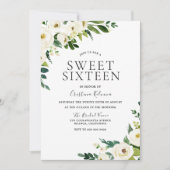 Invitation Fleurs de Champagne blanc Élégant sucré 16 (Devant)