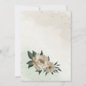 Invitation fleurs de champagne verdure anniversaire (Dos)