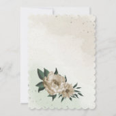 Invitation fleurs de champagne verdure anniversaire (Dos)