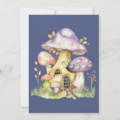 Invitation Fleurs de champignons ombrées Baby Shower (Dos)