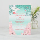 Invitation Fleurs de chat fraîches et fraîches mariage (Debout devant)