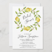 Invitation Fleurs de citron verdure Douceur de mariage aquar (Devant)