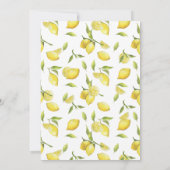 Invitation Fleurs de citron verdure Douceur de mariage aquar (Dos)