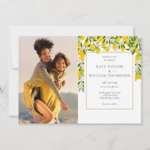 Invitation Fleurs de citronniers Photos de verdure Mariage