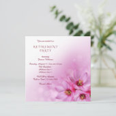 Invitation Fleurs de coin élégantes, Parti de la retraite de  (Debout devant)