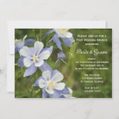 Invitation Fleurs de Colombine Bleue Après le Petit Déjeuner  (Devant)