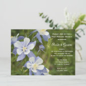 Invitation Fleurs de Colombine Bleue Après le Petit Déjeuner  (Debout devant)