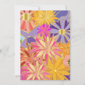 Invitation Fleurs de contour doré Anniversaire (Dos)