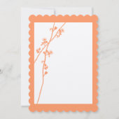 Invitation Fleurs de corail Gris Police Fleurs Fleurs Fleurs (Dos)