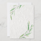 Invitation Fleurs de corail Terrarium verdoyant Baby shower (Dos)