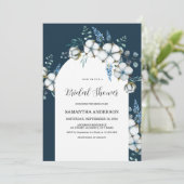 Invitation Fleurs de coton et Fête des mariées d'eucalyptus (Debout devant)