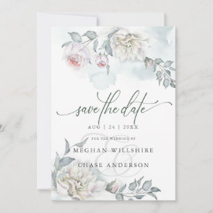 Invitation Fleurs de cottage rose ivoire