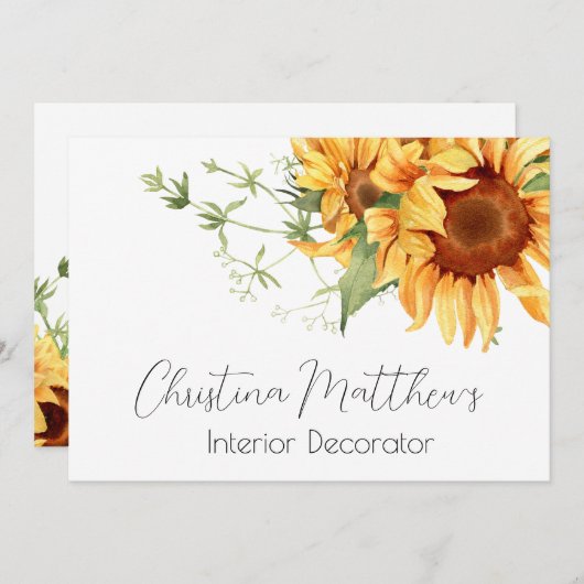 Invitation Fleurs de couleur aquarelle (Devant / Derrière)