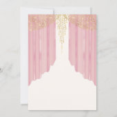 Invitation Fleurs de Couronne rose pâle Quinceanera (Dos)