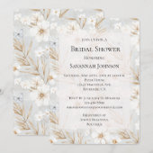 Invitation Fleurs de crème blanche Fête des mariées de papill (Devant / Derrière)