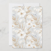 Invitation Fleurs de crème blanche Fête des mariées de papill (Dos)