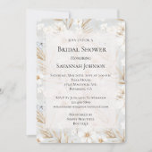 Invitation Fleurs de crème blanche Fête des mariées de papill (Devant)