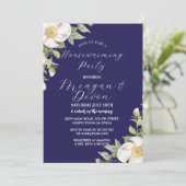 Invitation Fleurs de crème Fleurs blanches Fête de réchauffem (Debout devant)