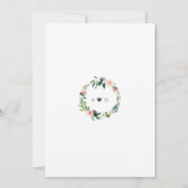 Invitation Fleurs de crème floue Mariage de calligraphie or (Dos)