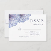 Invitation Fleurs de dahlia, blanc lilas floral mariage RSVP (Devant)
