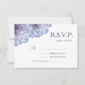 Invitation Fleurs de dahlia, mariage floral blanc lilas RSVP (Devant)