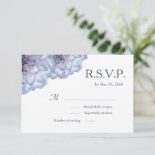Invitation Fleurs de dahlia, mariage floral blanc lilas RSVP (Debout devant)