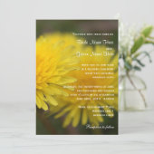 Invitation Fleurs de dandelion sauvage printemps, été, mariag (Debout devant)