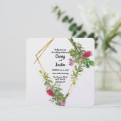 Invitation Fleurs de désert en fleurs (Debout devant)