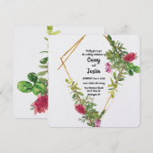 Invitation Fleurs de désert en fleurs (Devant / Derrière)