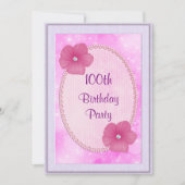 Invitation Fleurs de diamant et perles 100e anniversaire (Devant)