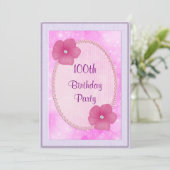 Invitation Fleurs de diamant et perles 100e anniversaire (Debout devant)