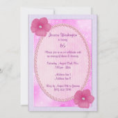 Invitation Fleurs de diamant et perles 65e anniversaire (Dos)