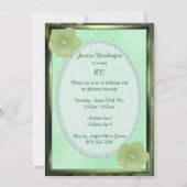 Invitation Fleurs de diamant vert et perles 100e anniversaire (Dos)