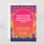 Invitation Fleurs de Diwali rayantes (Dos)