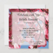 Invitation Fleurs de Dogwood Rose Anniversaire (Dos)